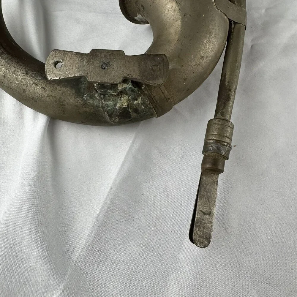 Antique Curved Eagle Car Horn Made in Pakistan Signed With Logo